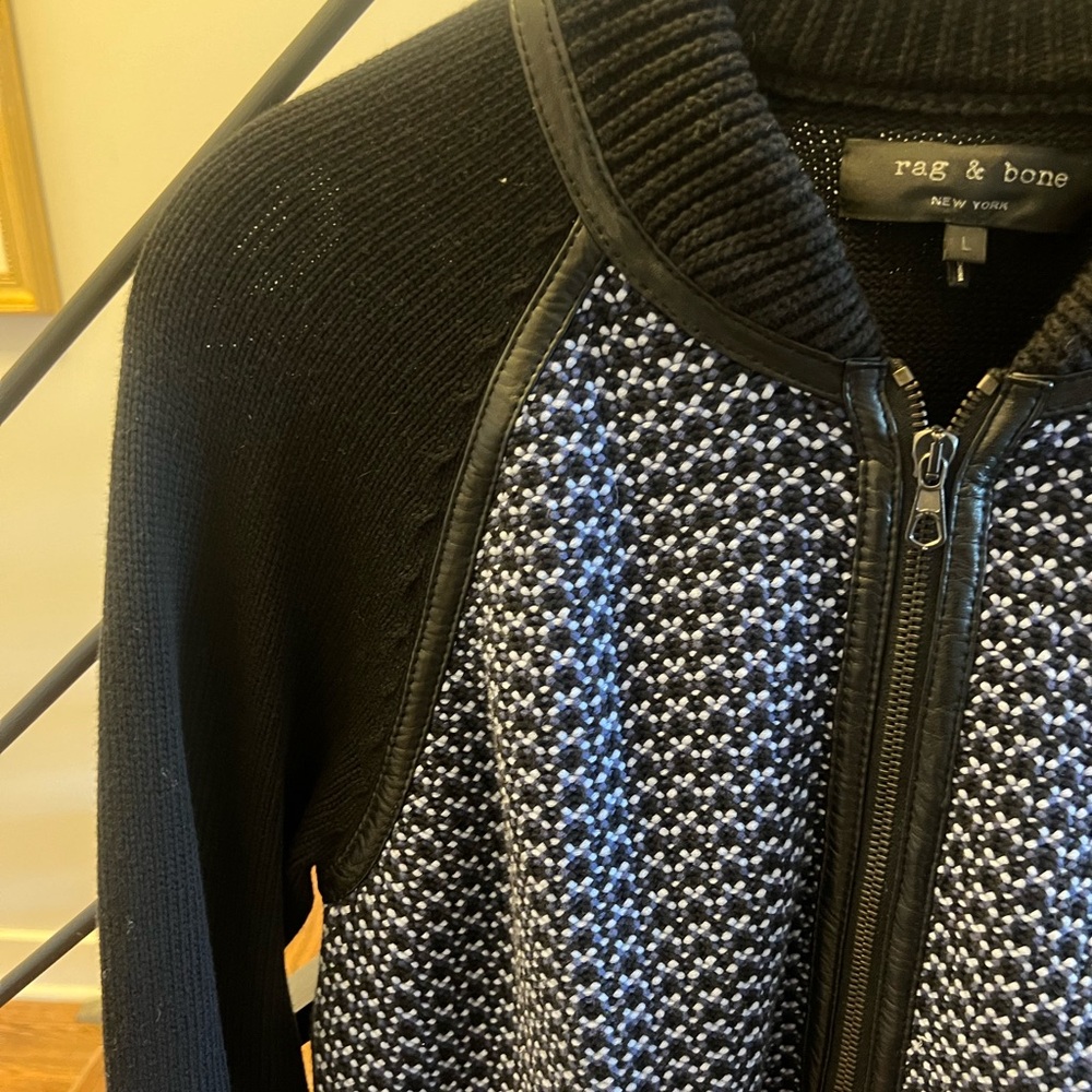 Rag & Bone Lory Tweed Zip Jacket Size Large. Excellent condition!